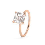 Emerald Solitaire Lab Grown Diamond Engagement Ring