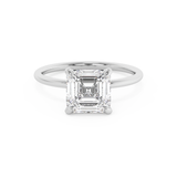 Emerald Solitaire Lab Grown Diamond Engagement Ring