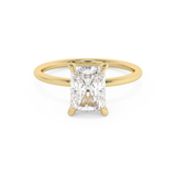 Emerald Solitaire Lab Grown Diamond Engagement Ring
