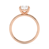 Emerald Solitaire Lab Grown Diamond Engagement Ring