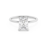 Emerald Solitaire Lab Grown Diamond Engagement Ring