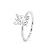 Emerald Solitaire Lab Grown Diamond Engagement Ring