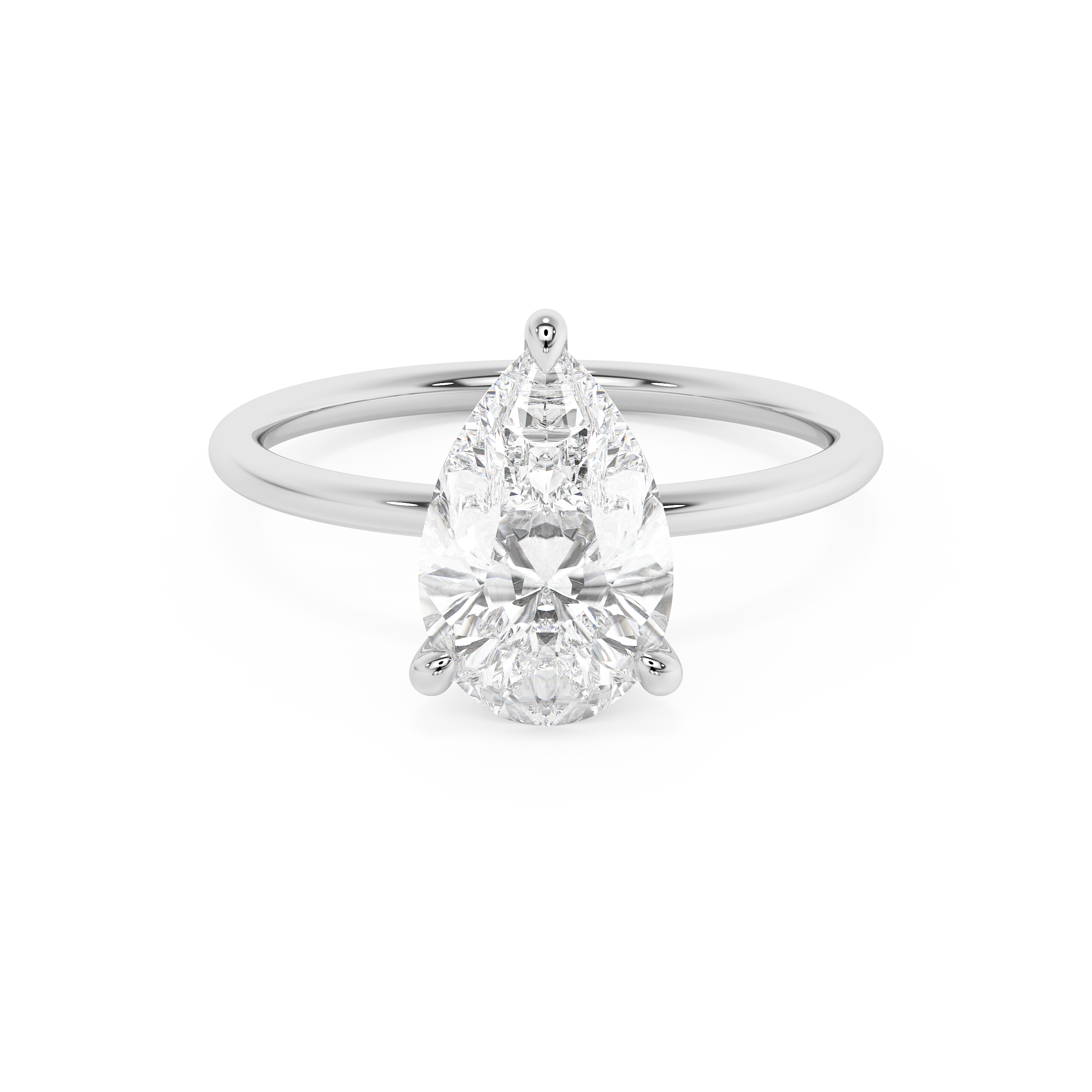 Emerald Solitaire Lab Grown Diamond Engagement Ring