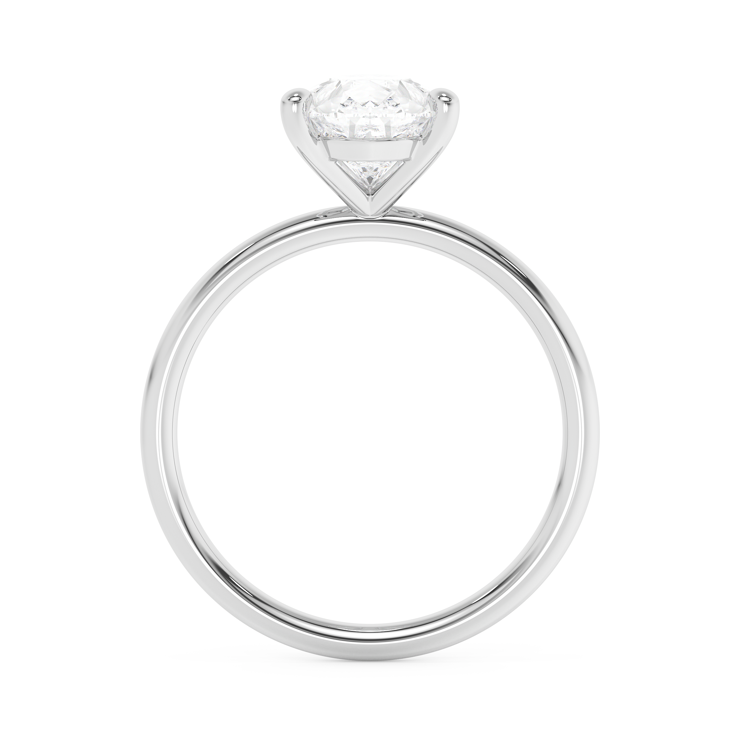 Emerald Solitaire Lab Grown Diamond Engagement Ring