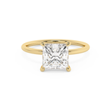 Emerald Solitaire Lab Grown Diamond Engagement Ring