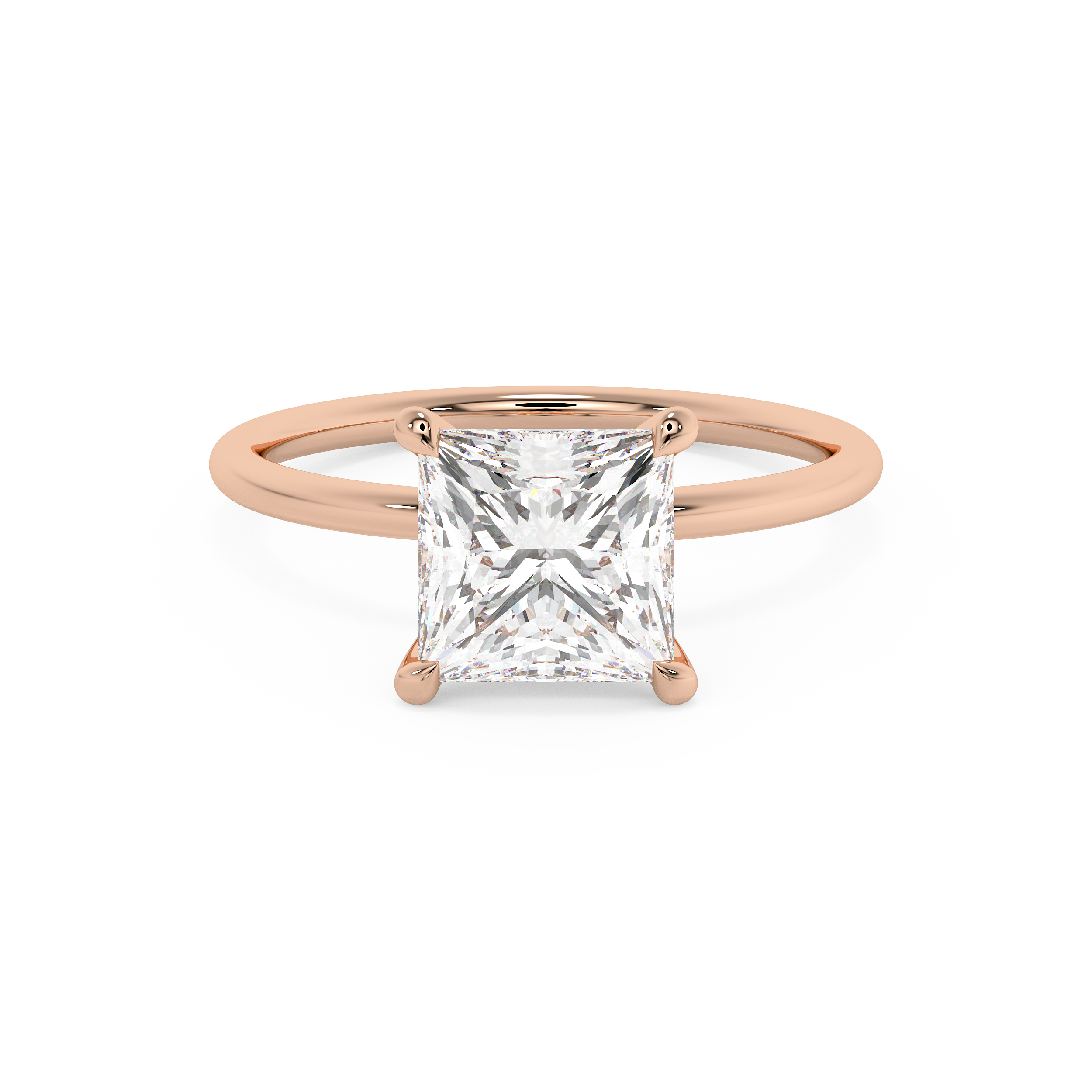 Emerald Solitaire Lab Grown Diamond Engagement Ring