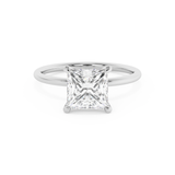 Emerald Solitaire Lab Grown Diamond Engagement Ring