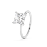 Emerald Solitaire Lab Grown Diamond Engagement Ring