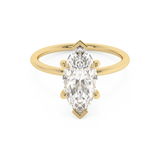 Emerald Solitaire Lab Grown Diamond Engagement Ring
