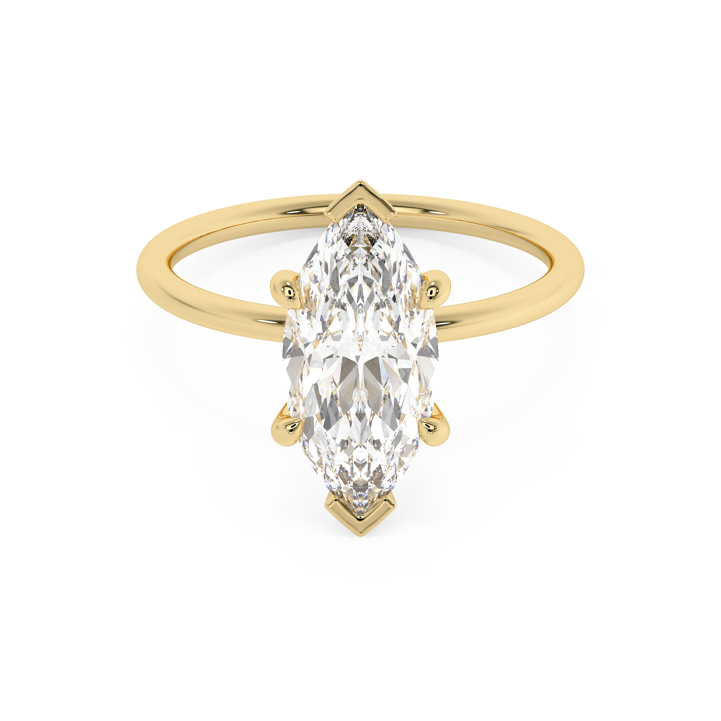 Emerald Solitaire Lab Grown Diamond Engagement Ring