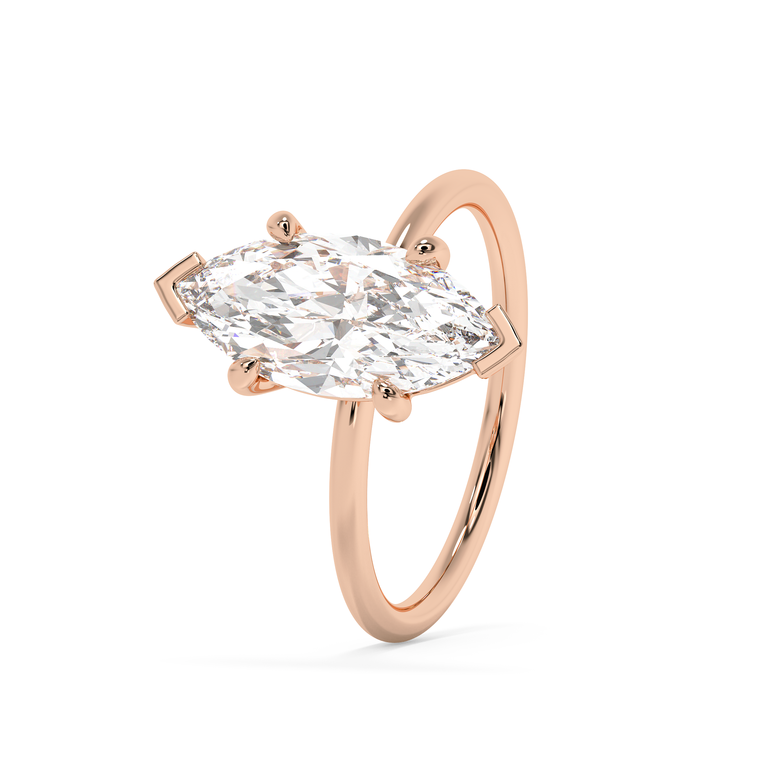 Emerald Solitaire Lab Grown Diamond Engagement Ring