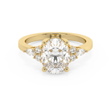 Emerald Solitaire Lab Grown Diamond Engagement Ring