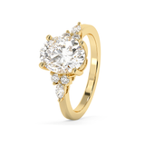 Emerald Solitaire Lab Grown Diamond Engagement Ring