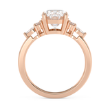 Emerald Solitaire Lab Grown Diamond Engagement Ring