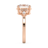 Emerald Solitaire Lab Grown Diamond Engagement Ring