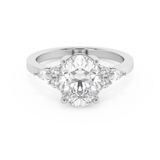 Emerald Solitaire Lab Grown Diamond Engagement Ring