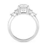Emerald Solitaire Lab Grown Diamond Engagement Ring