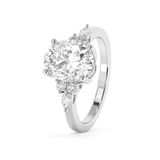Emerald Solitaire Lab Grown Diamond Engagement Ring