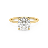 Emerald Solitaire Lab Grown Diamond Engagement Ring