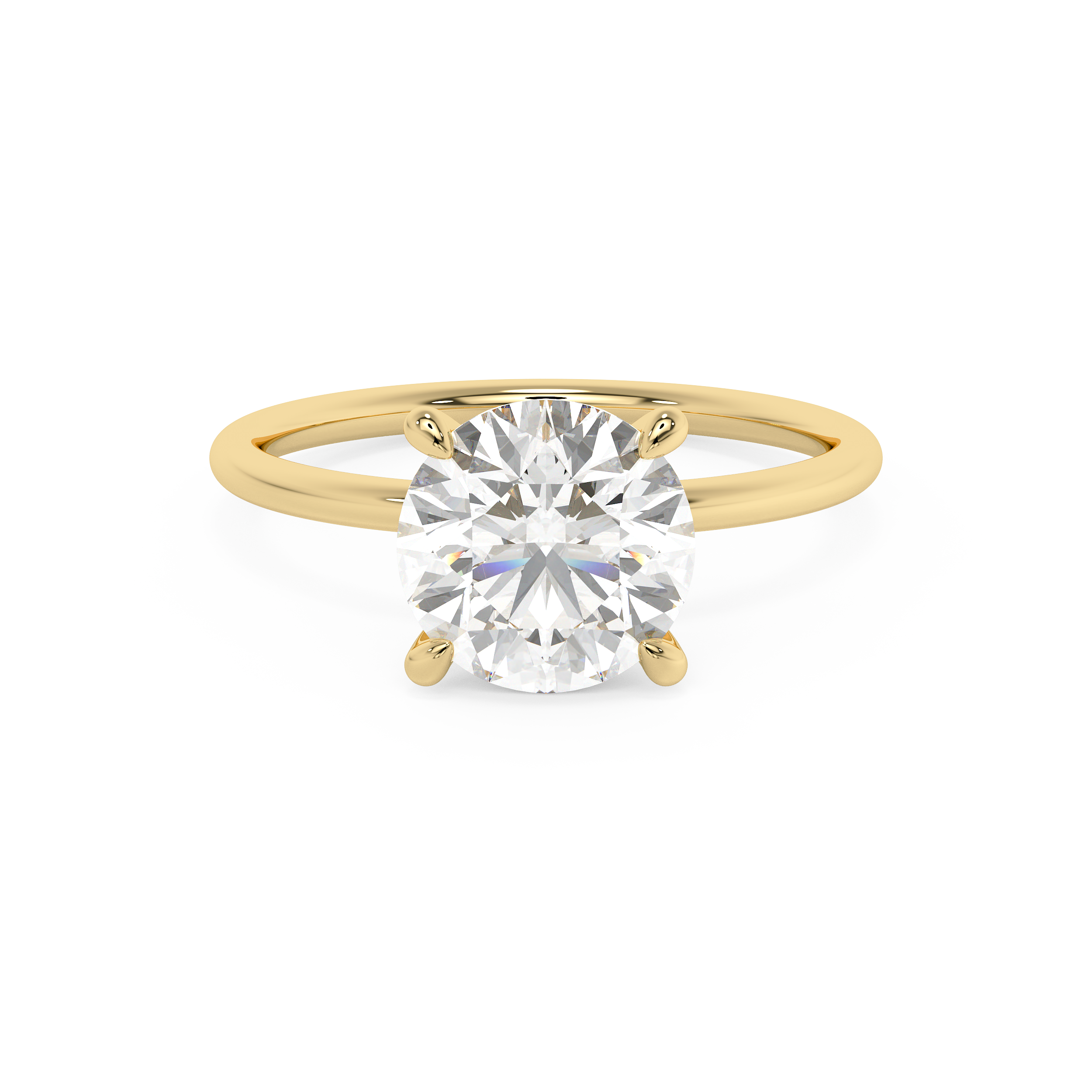 Emerald Solitaire Lab Grown Diamond Engagement Ring
