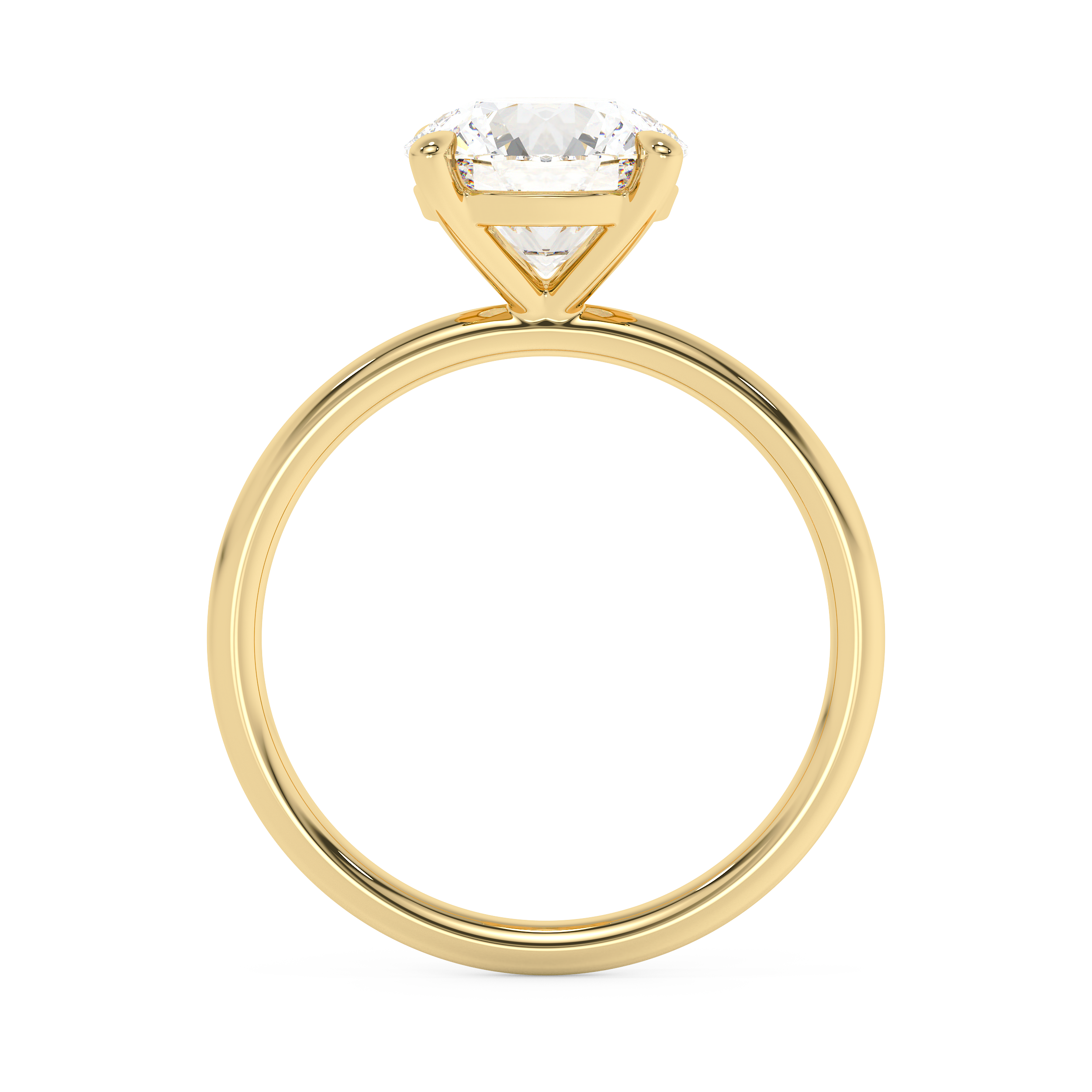 Emerald Solitaire Lab Grown Diamond Engagement Ring