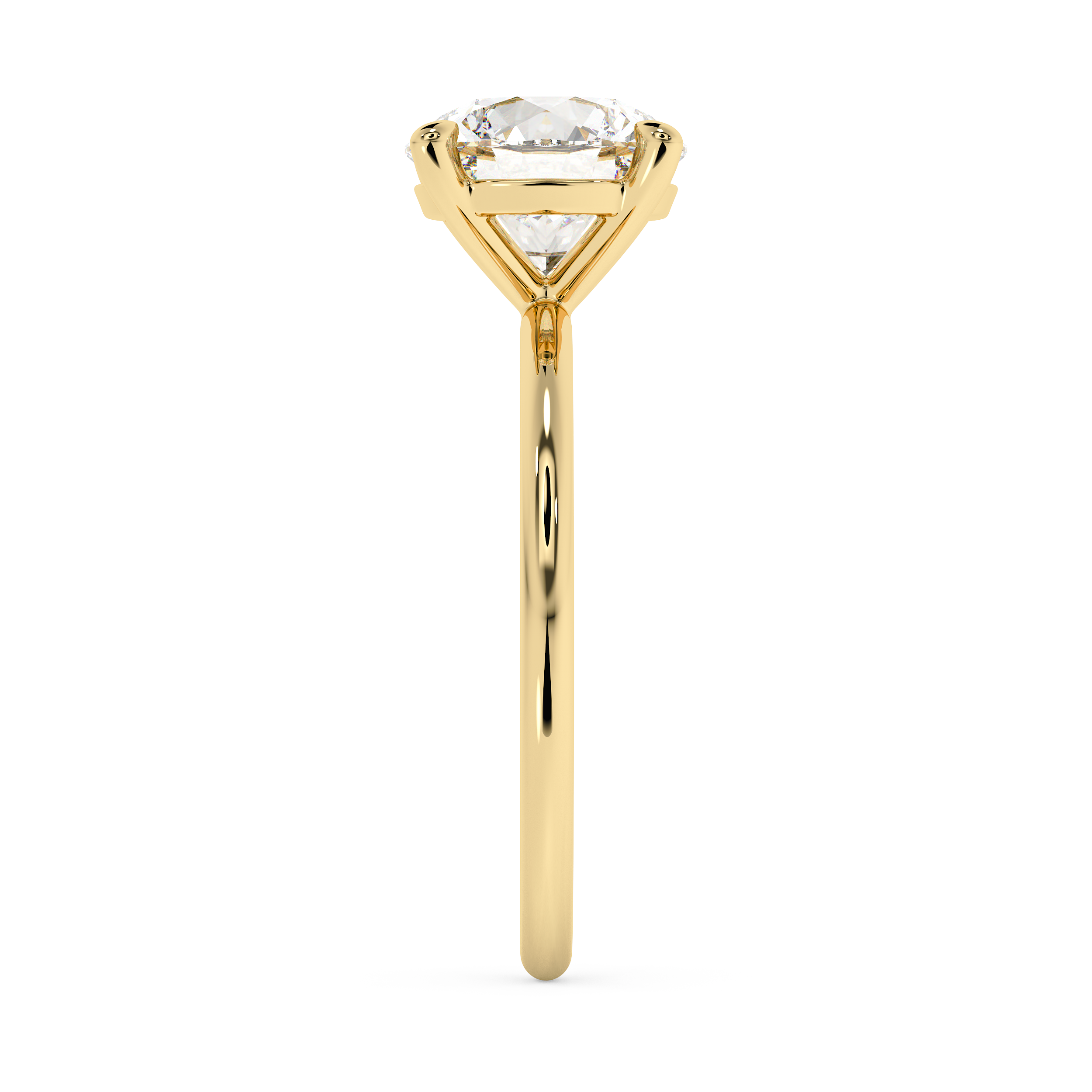 Emerald Solitaire Lab Grown Diamond Engagement Ring