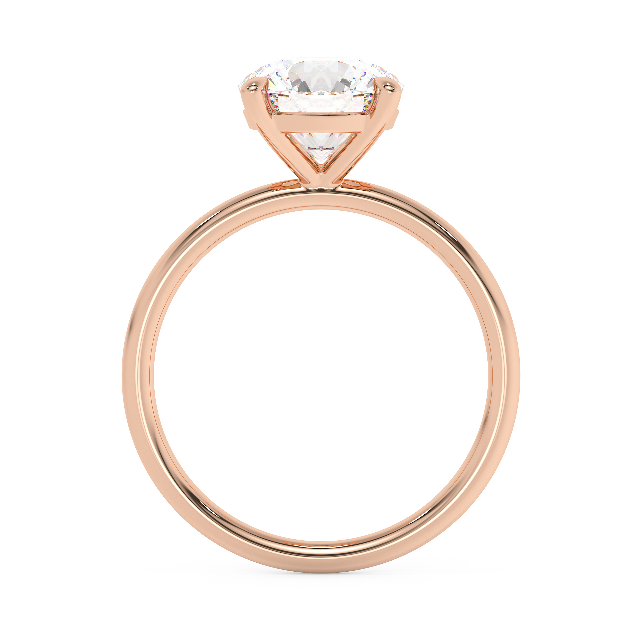 Emerald Solitaire Lab Grown Diamond Engagement Ring