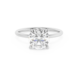 Emerald Solitaire Lab Grown Diamond Engagement Ring