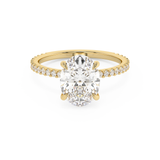 Emerald Solitaire Lab Grown Diamond Engagement Ring