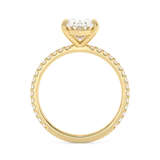 Emerald Solitaire Lab Grown Diamond Engagement Ring