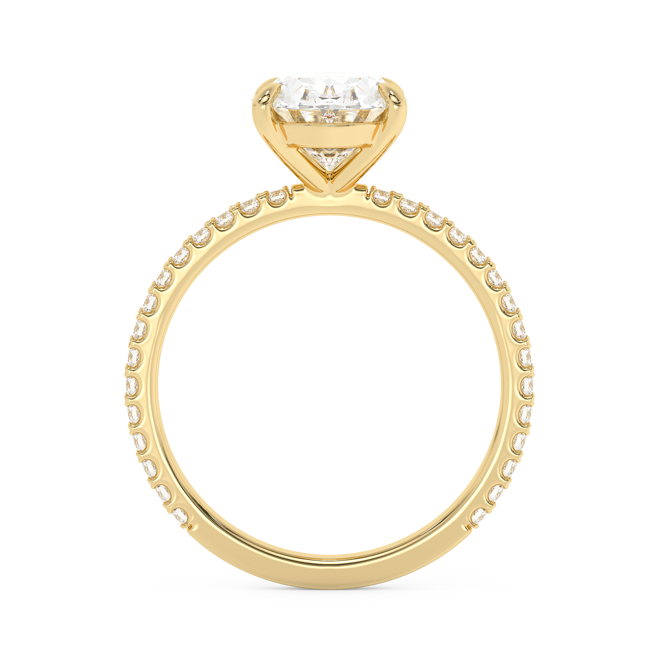 Emerald Solitaire Lab Grown Diamond Engagement Ring