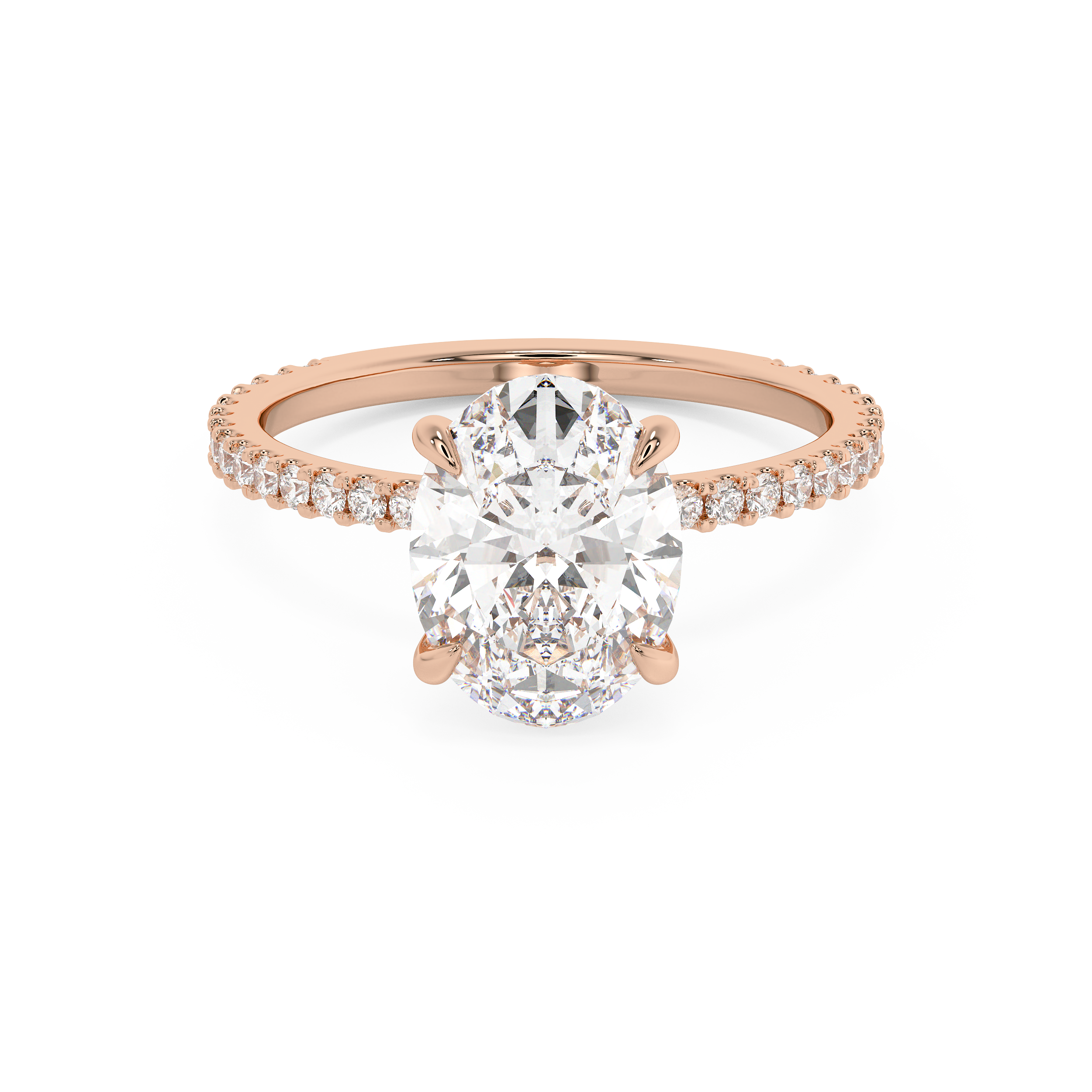 Emerald Solitaire Lab Grown Diamond Engagement Ring
