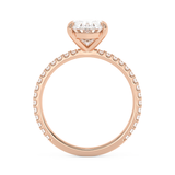 Emerald Solitaire Lab Grown Diamond Engagement Ring
