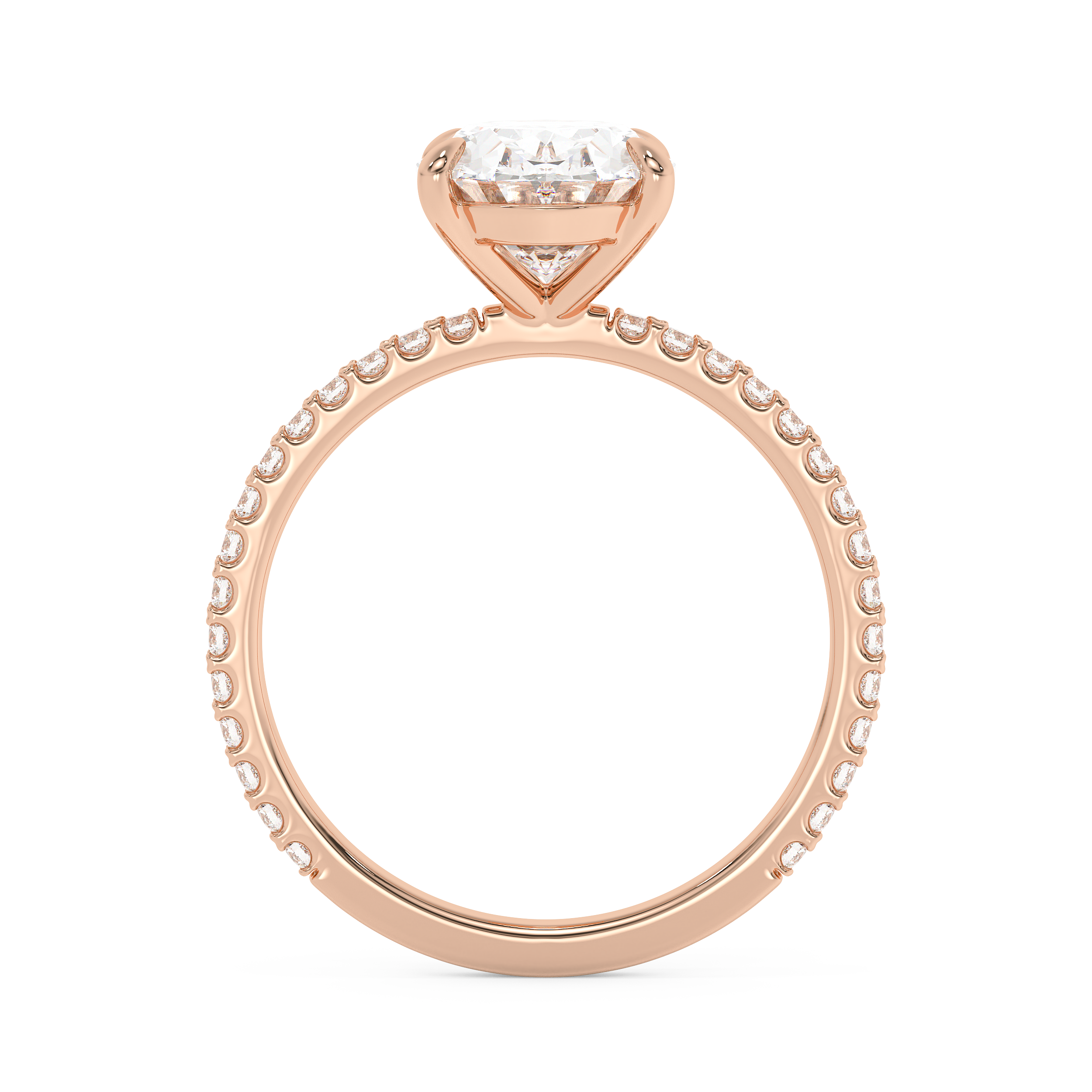 Emerald Solitaire Lab Grown Diamond Engagement Ring