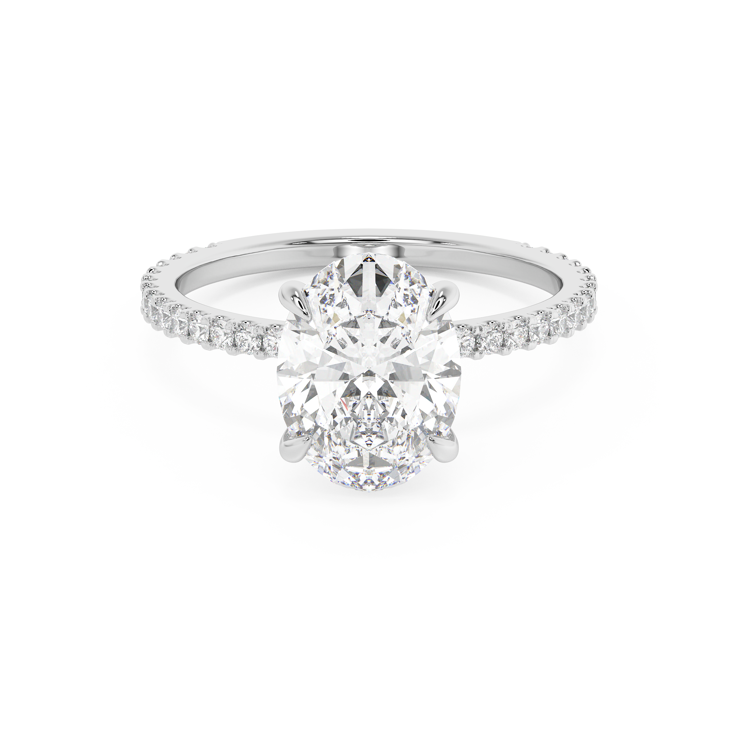 Emerald Solitaire Lab Grown Diamond Engagement Ring