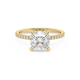 Emerald Solitaire Lab Grown Diamond Engagement Ring