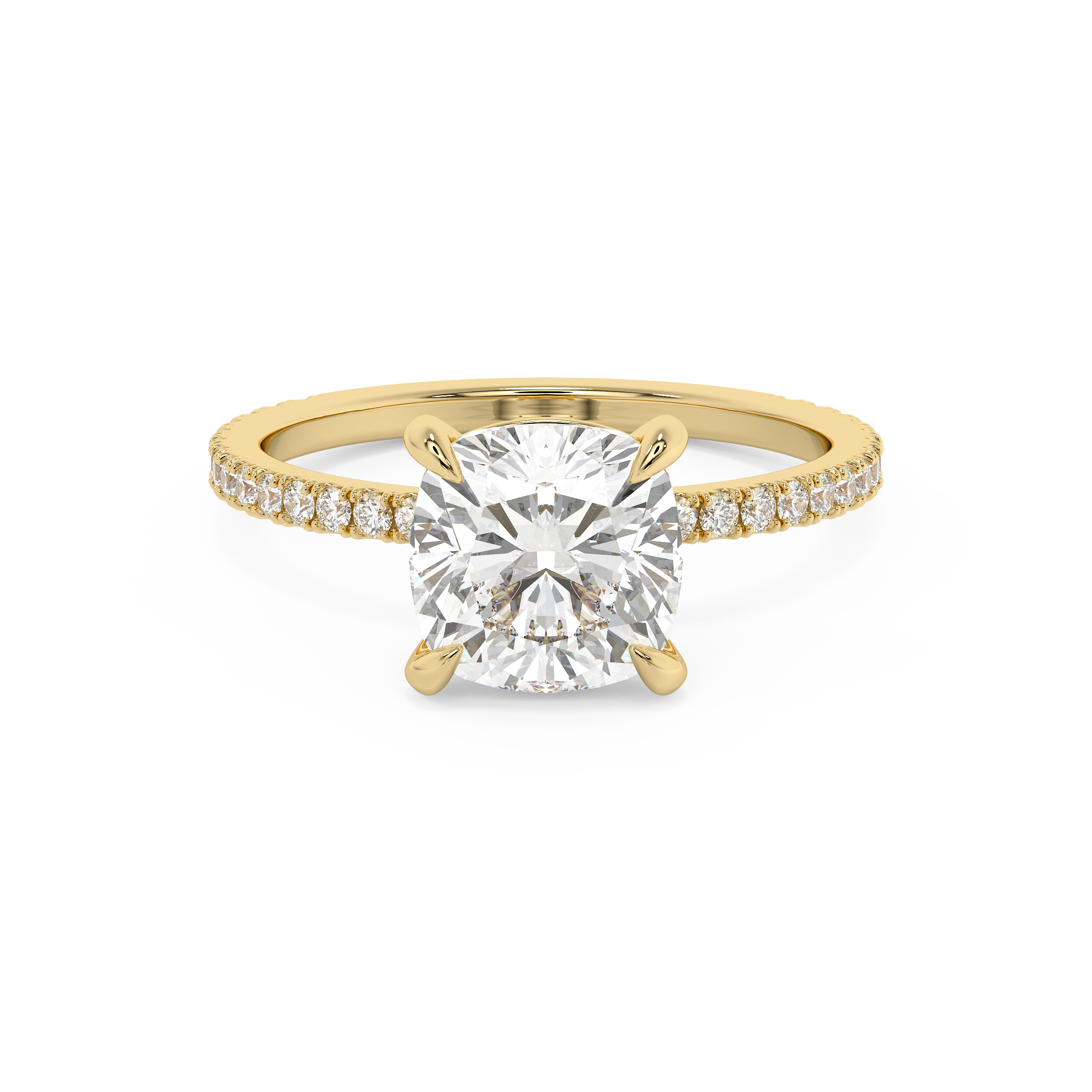 Emerald Solitaire Lab Grown Diamond Engagement Ring