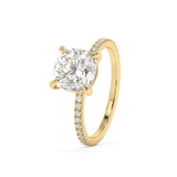 Emerald Solitaire Lab Grown Diamond Engagement Ring