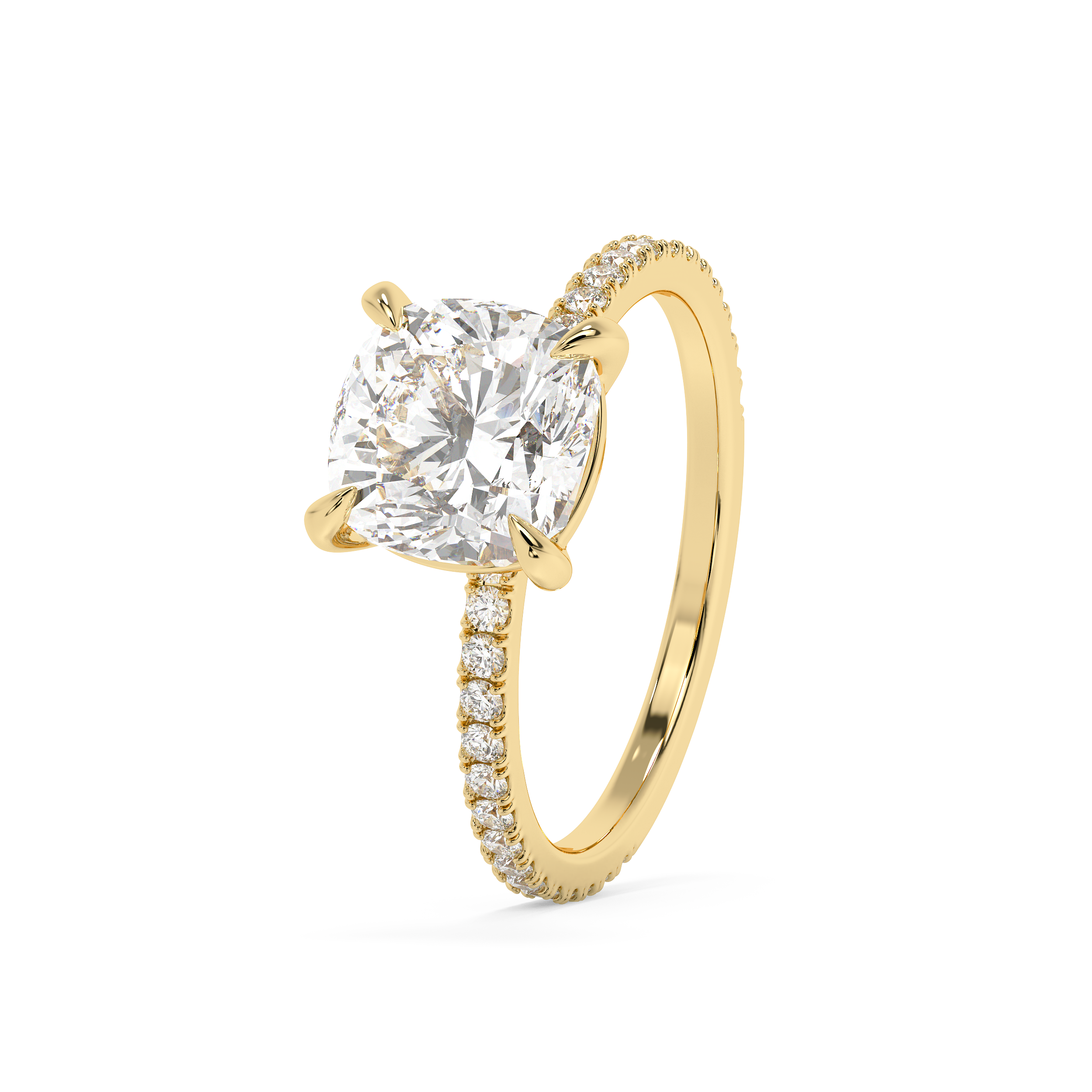 Emerald Solitaire Lab Grown Diamond Engagement Ring