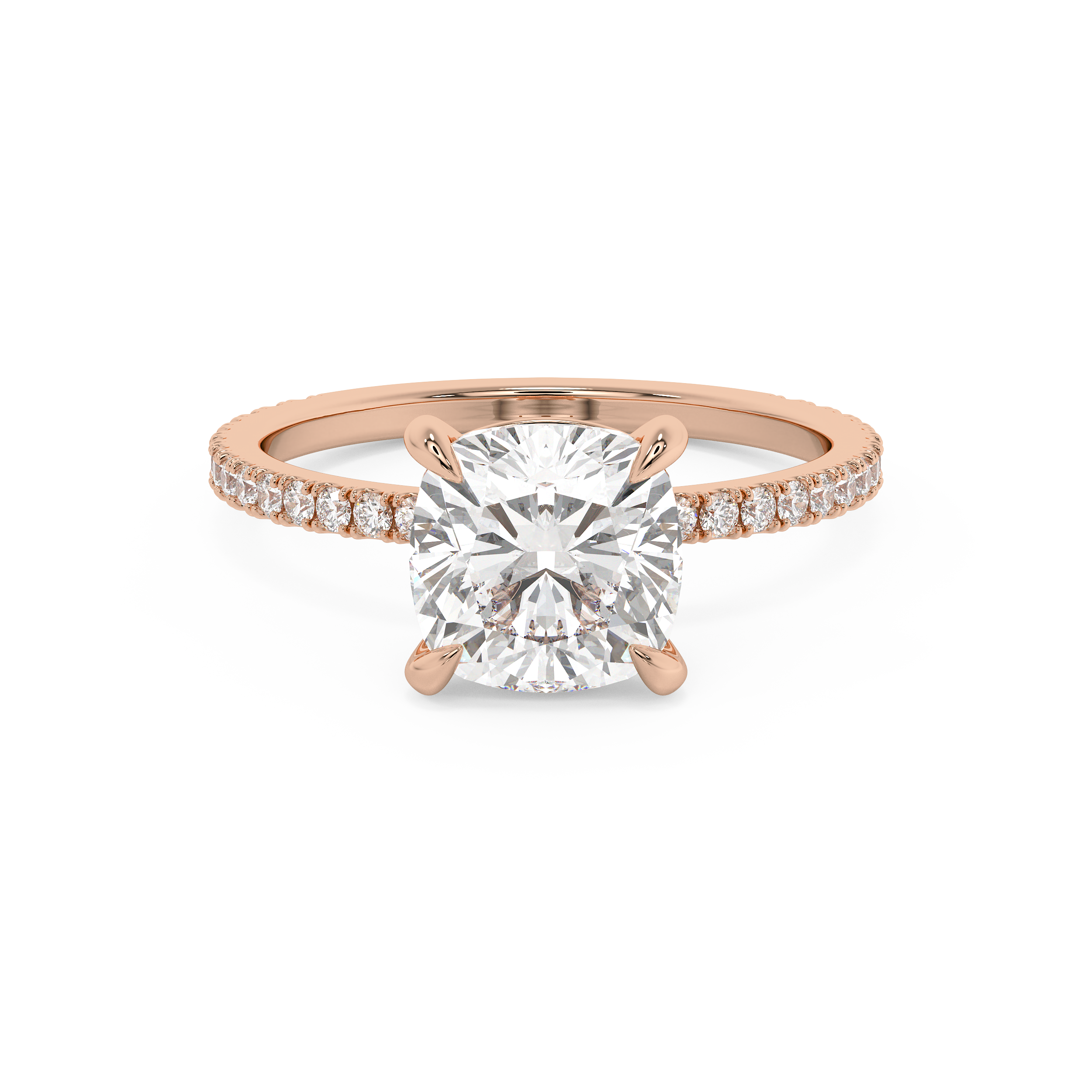 Emerald Solitaire Lab Grown Diamond Engagement Ring