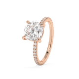 Emerald Solitaire Lab Grown Diamond Engagement Ring