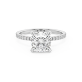 Emerald Solitaire Lab Grown Diamond Engagement Ring
