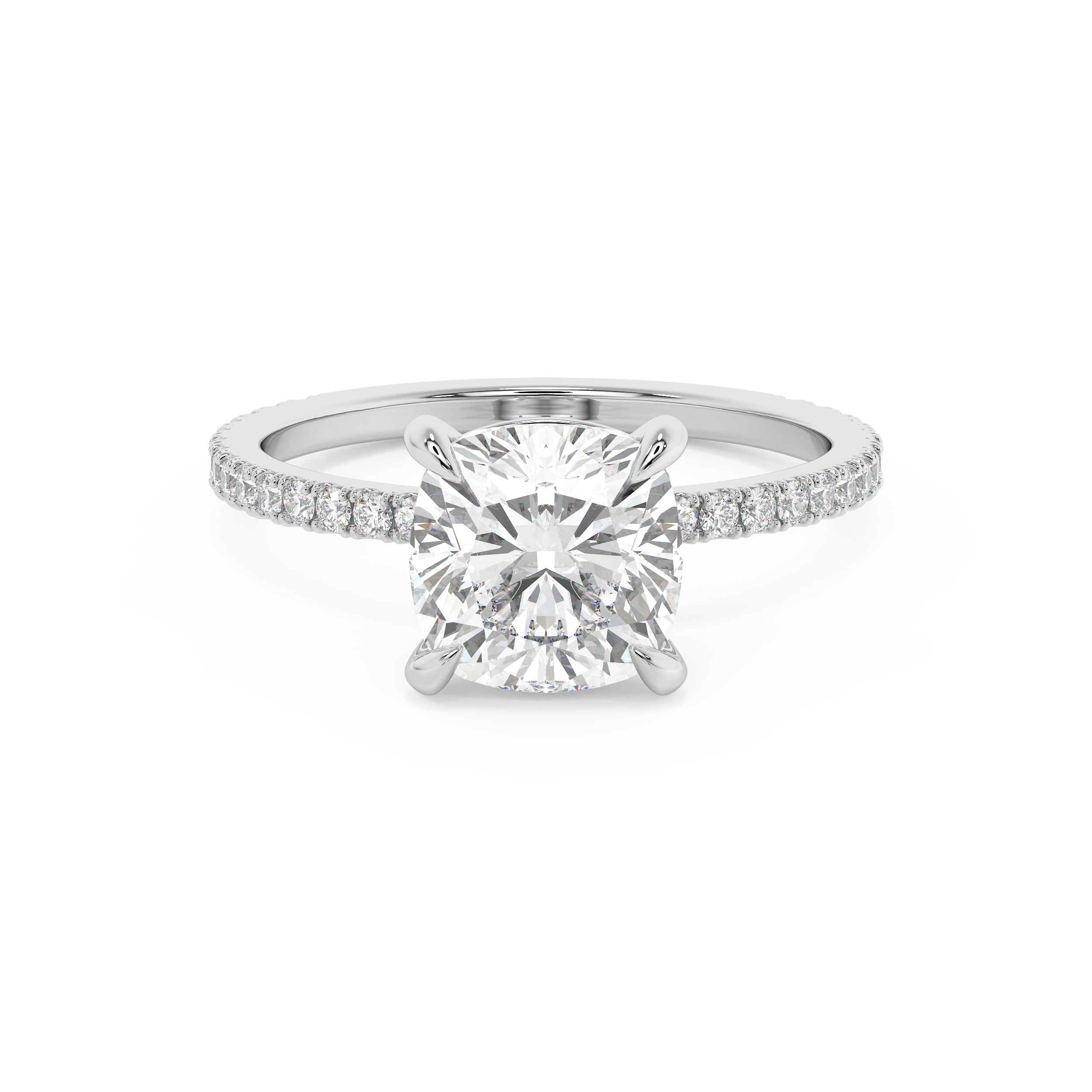 Emerald Solitaire Lab Grown Diamond Engagement Ring