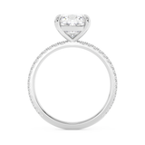 Emerald Solitaire Lab Grown Diamond Engagement Ring