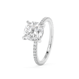 Emerald Solitaire Lab Grown Diamond Engagement Ring