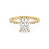 Emerald Solitaire Lab Grown Diamond Engagement Ring