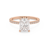 Emerald Solitaire Lab Grown Diamond Engagement Ring