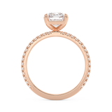 Emerald Solitaire Lab Grown Diamond Engagement Ring