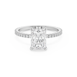 Emerald Solitaire Lab Grown Diamond Engagement Ring