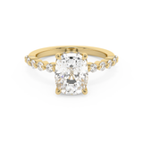 Emerald Solitaire Lab Grown Diamond Engagement Ring